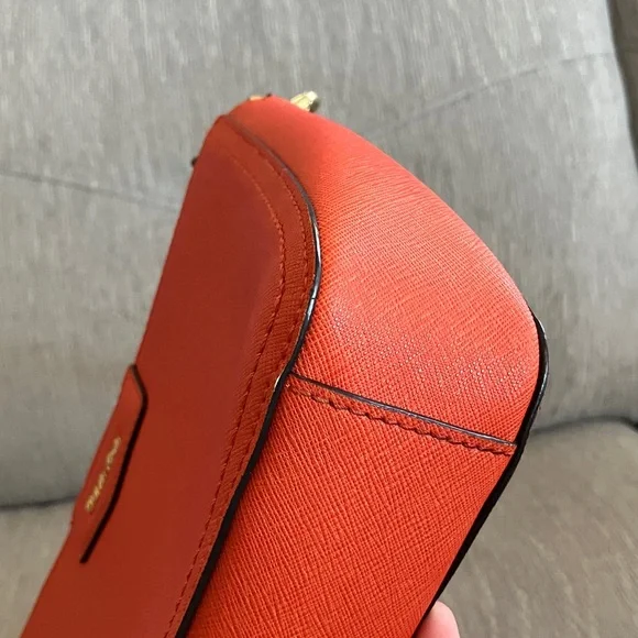 Calvin Klein Vibrant Orange Saffiano Shoulder Bag - Picture 8 of 17